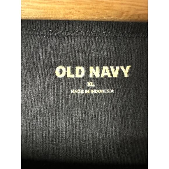 Old Navy Black Square Neck Ripped Long Sleeve Size XL - Picture 4 of 5